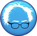 Bernie Sanders white hair button