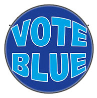 vote blue button