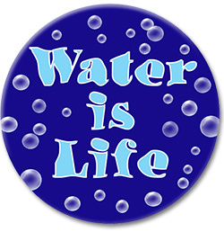 water is life button
