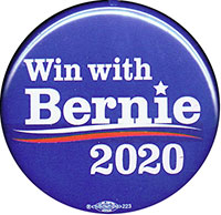 Win with Bernie 2020 button